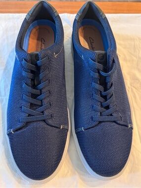 Clarks Collection Brantin Low Navy Mesh Sneakers size 13